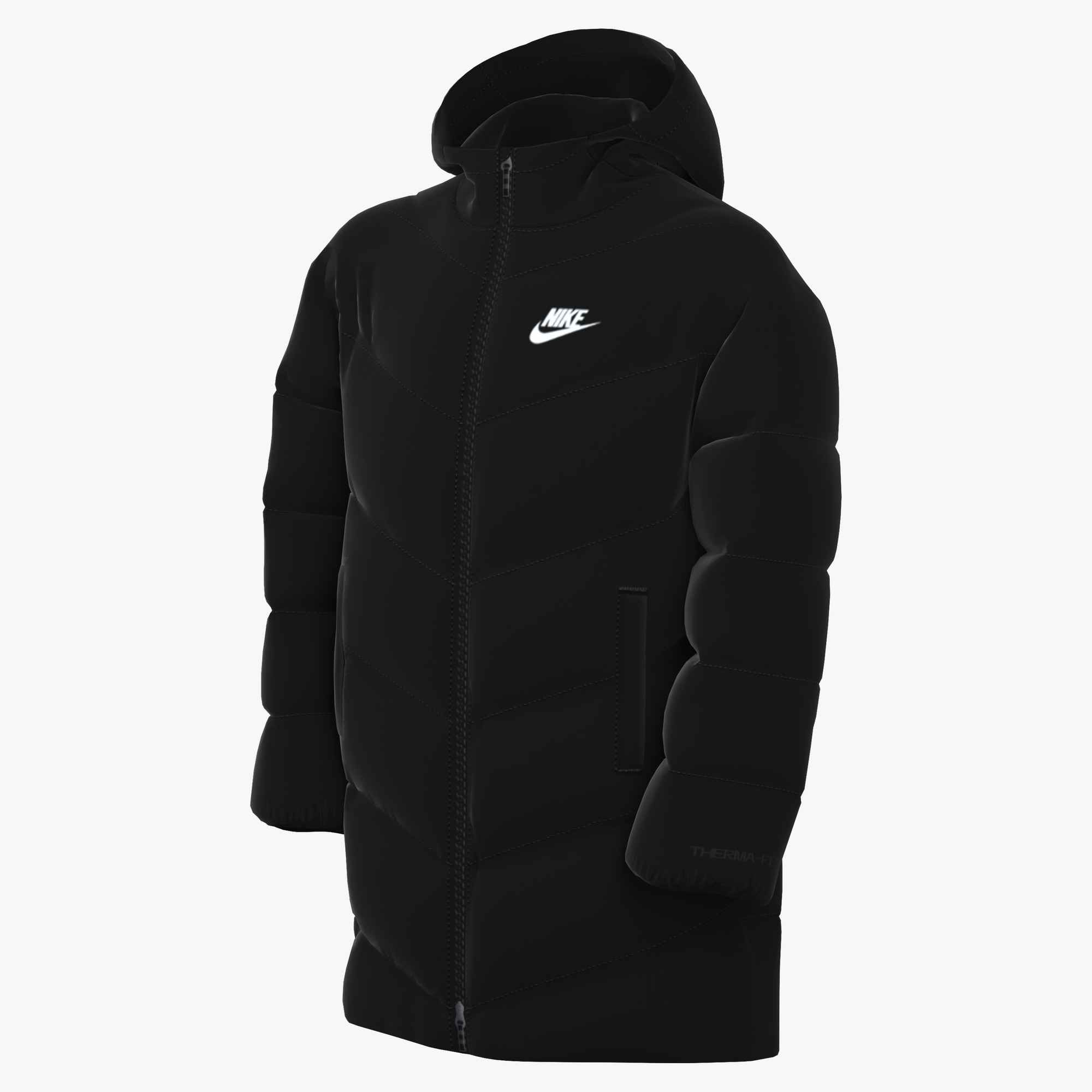 NIKE K NSW TF ADP PUFFER MID THIGH BLACK/WHITE