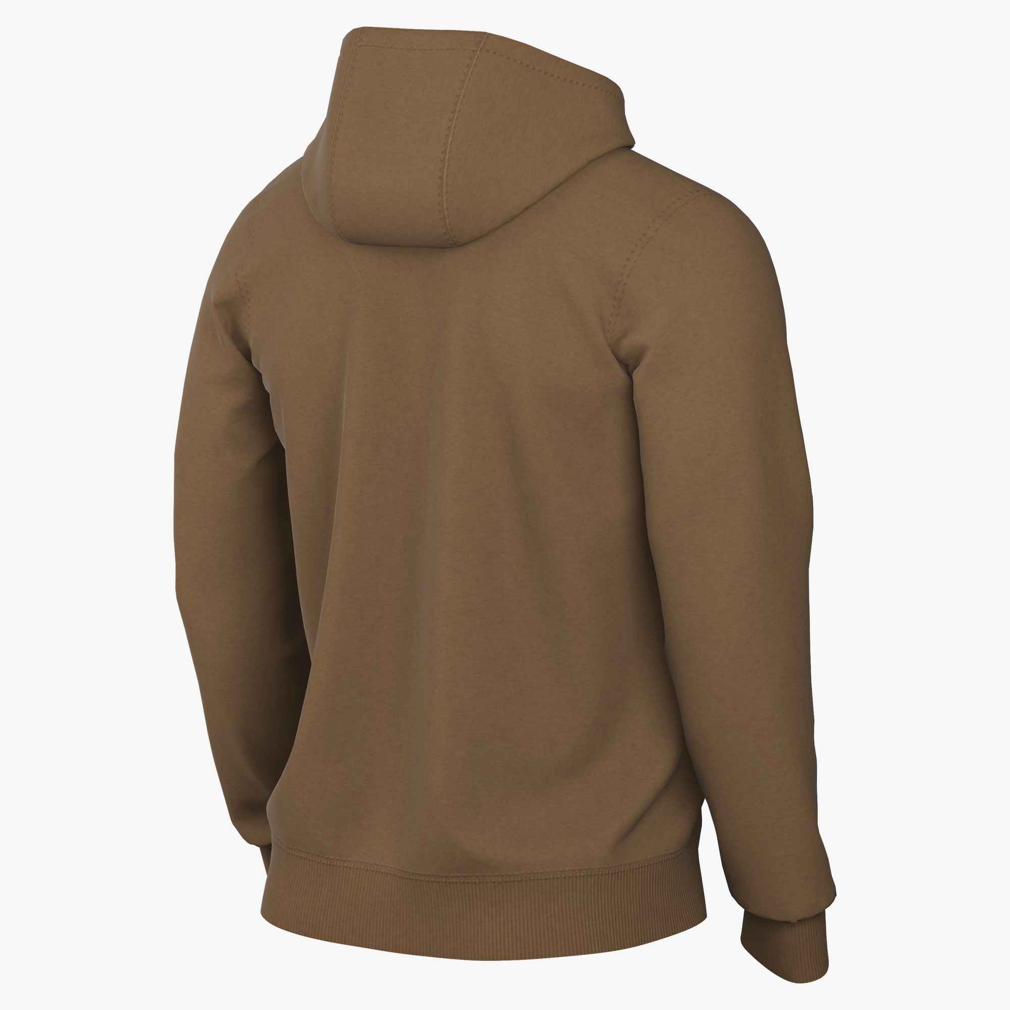 NIKE M NK CLUB BB FZ HOODIE ALE BROWN/ALE BROWN/WHITE – Bild 4