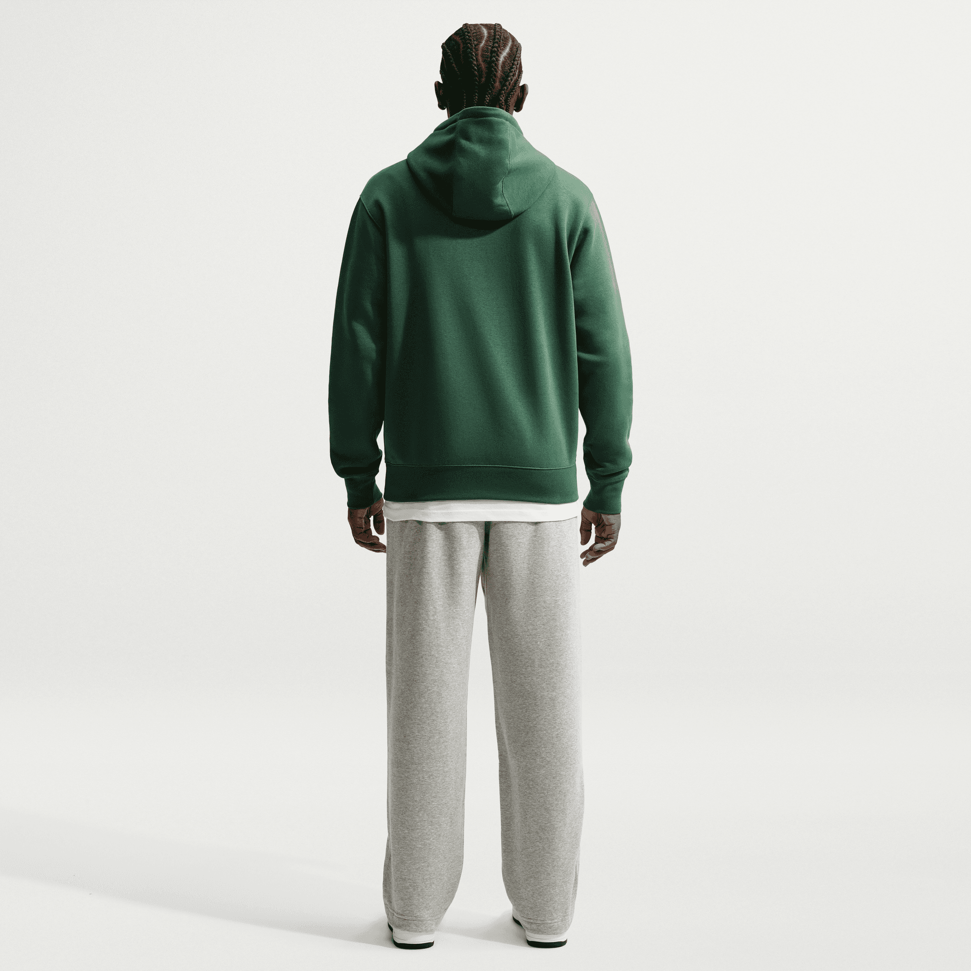 NIKE M NK CLUB BB PO HOODIE FIR/FIR/WHITE – Bild 2