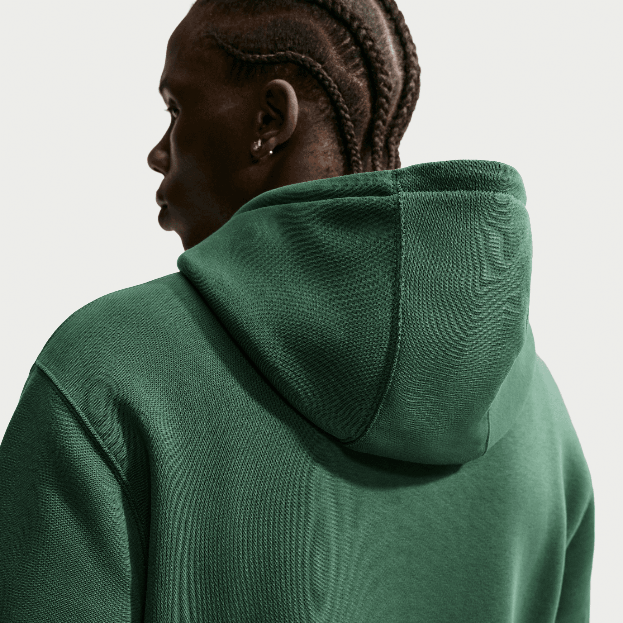 NIKE M NK CLUB BB PO HOODIE FIR/FIR/WHITE – Bild 4