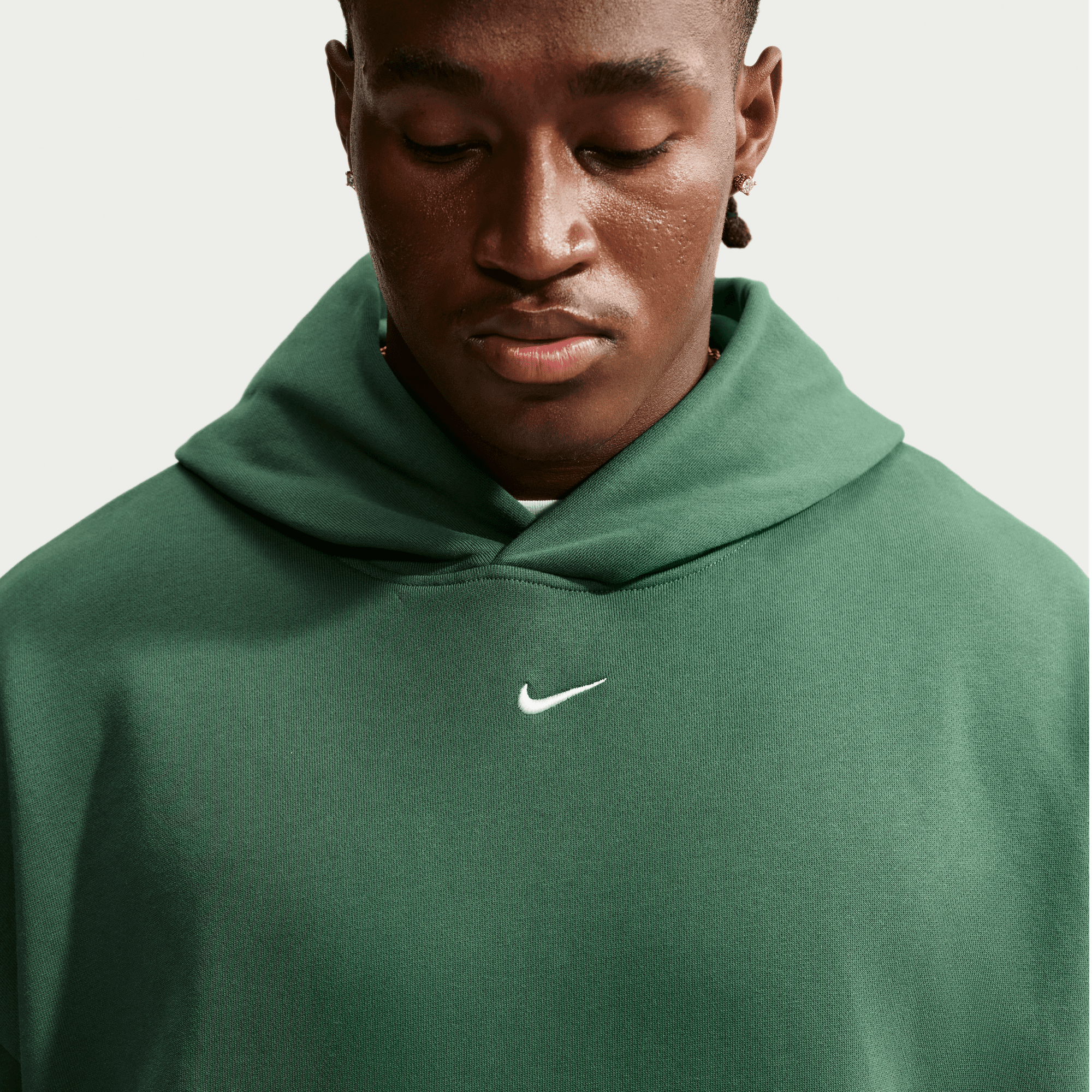 NIKE M NK CLUB BB PO HOODIE FIR/FIR/WHITE – Bild 8