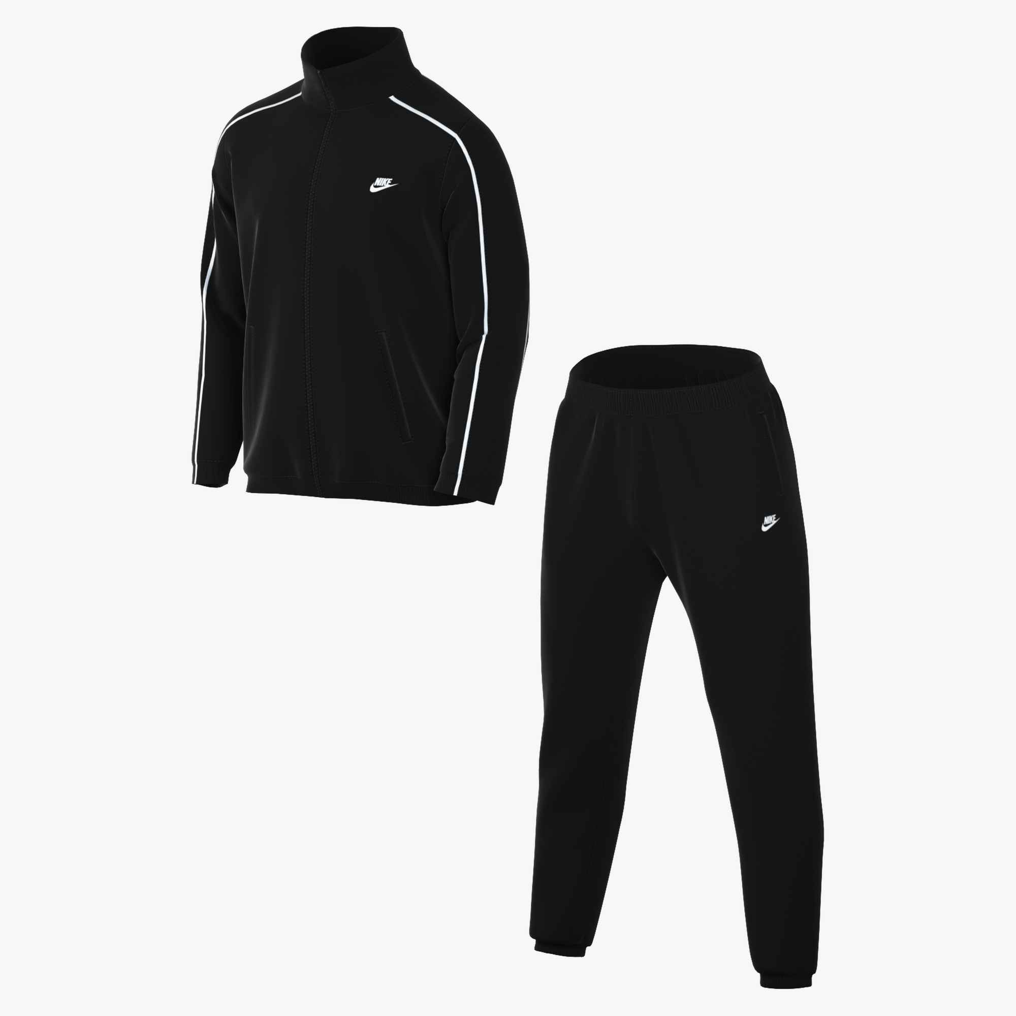 NIKE M NK CLUB PK TRK SUIT BLACK/BLACK/WHITE/WHITE – Bild 4
