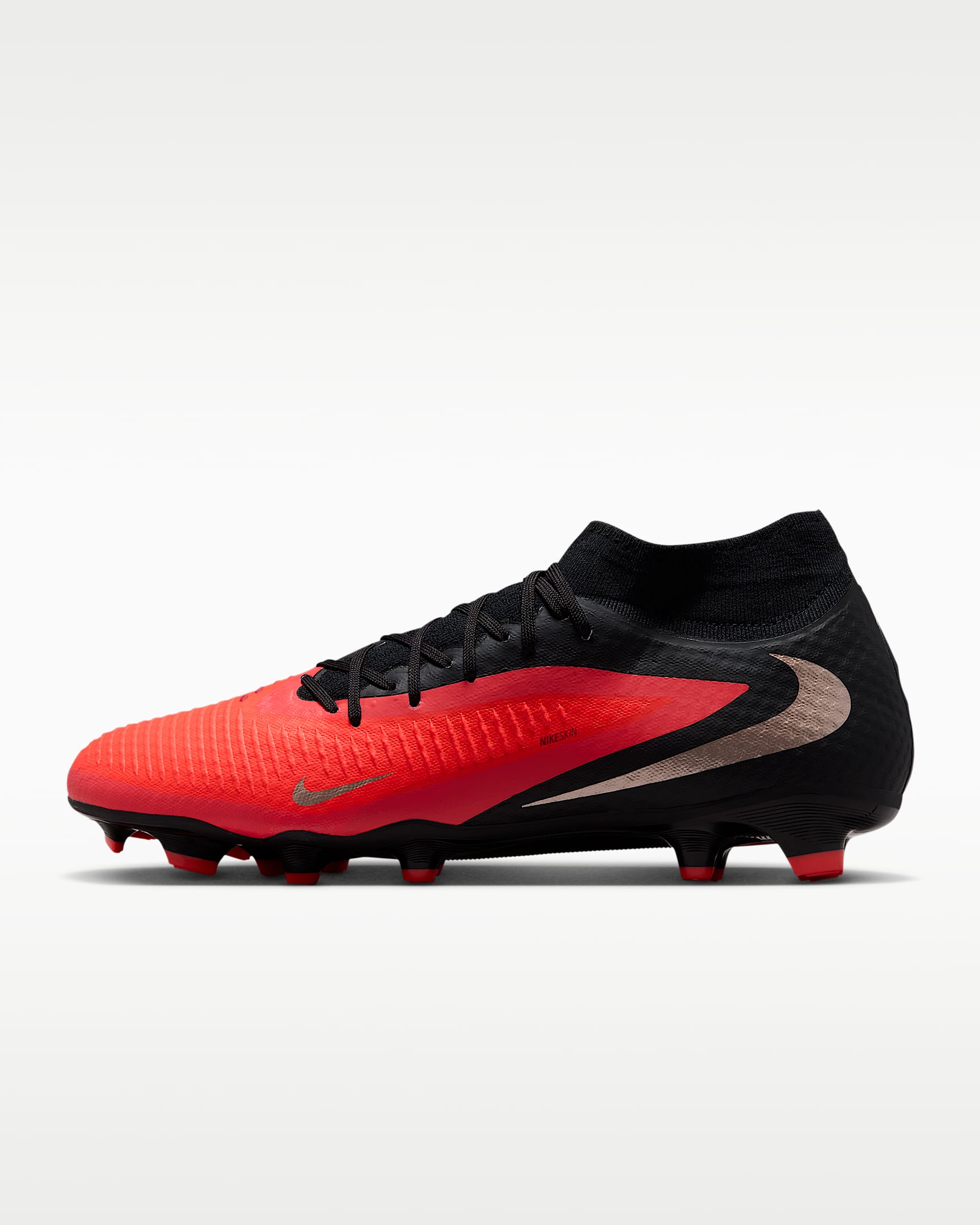 NIKE PHANTOM 6 HIGH ACAD FG/MG BRIGHT CRIMSON/BLUR-BLACK
