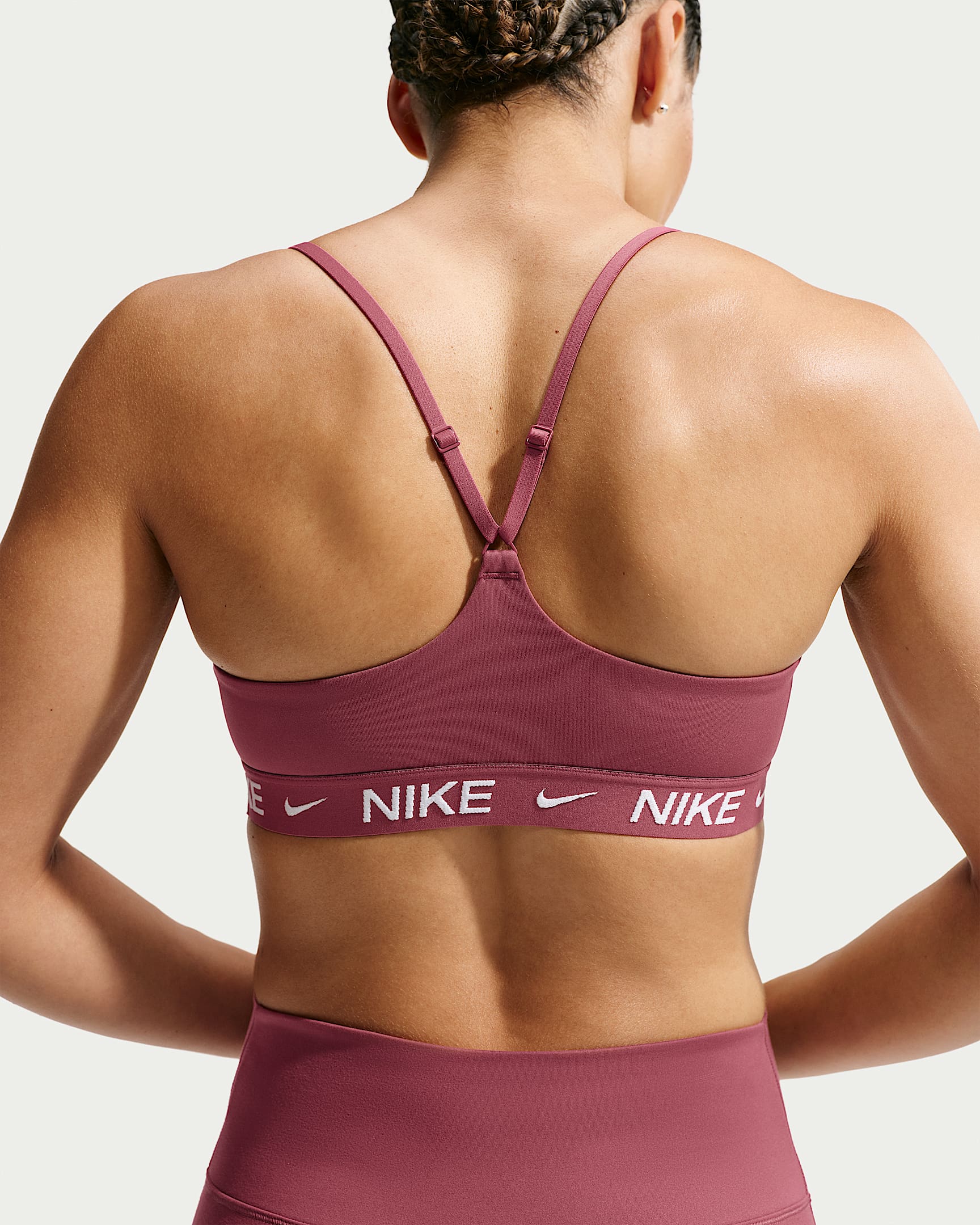 NIKE W NK DF INDY LGT SPT BRA PINK SMOKE – Bild 2
