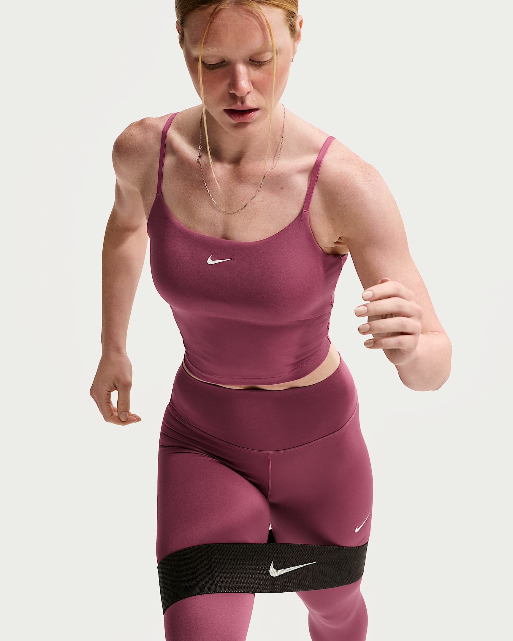 NIKE W NK ONE DF BRA TANK PINK SMOKE – Bild 3