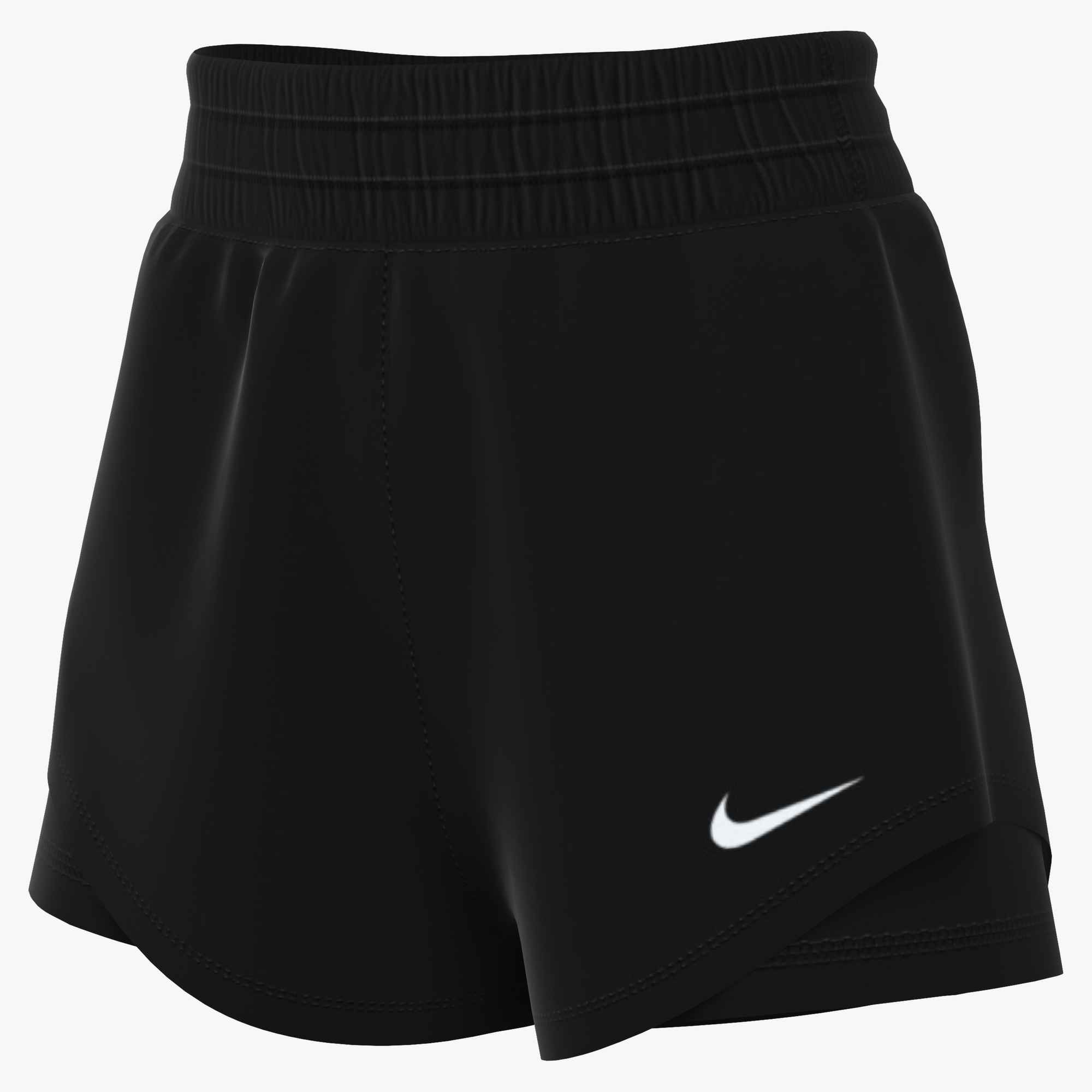 NIKE W NK ONE DF HR 3IN 2N1 SHORT BLACK/WHITE – Bild 4