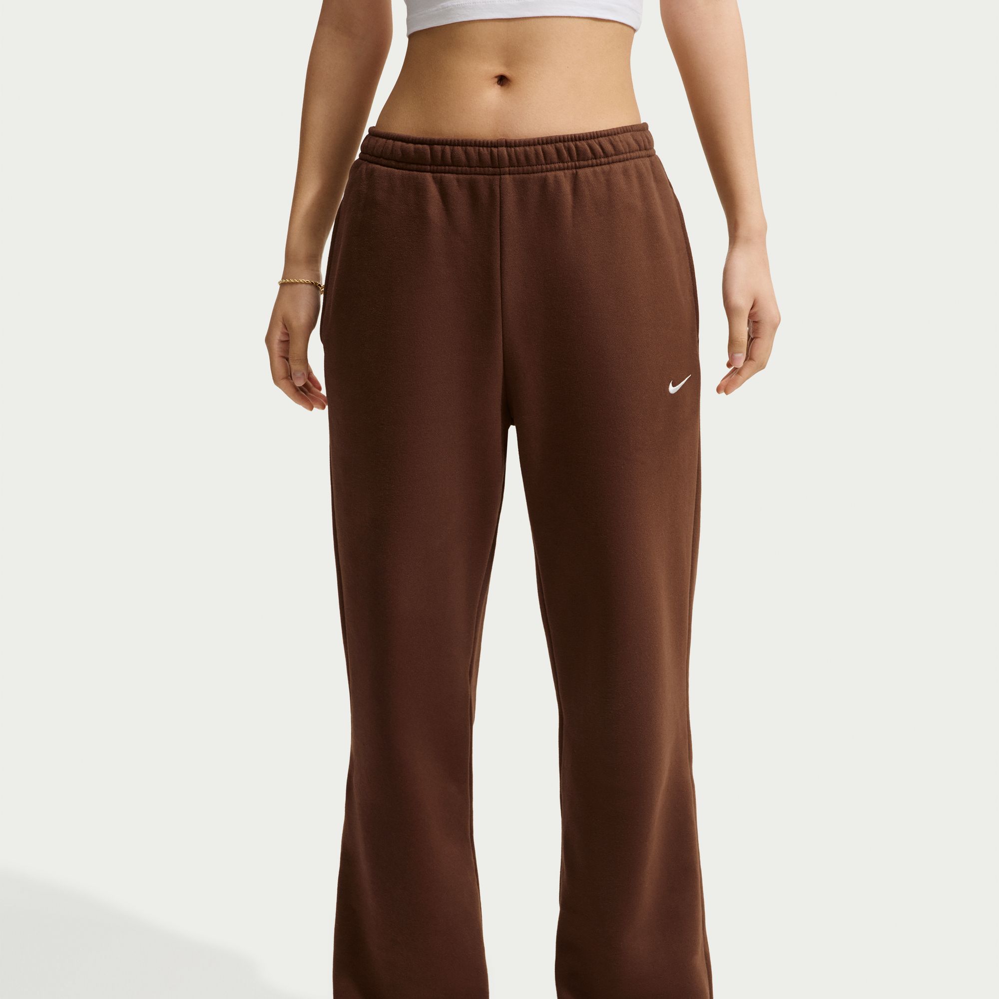NIKE W NK STDO FLC MW MR STD OH PNT CACAO WOW/SAIL – Bild 4