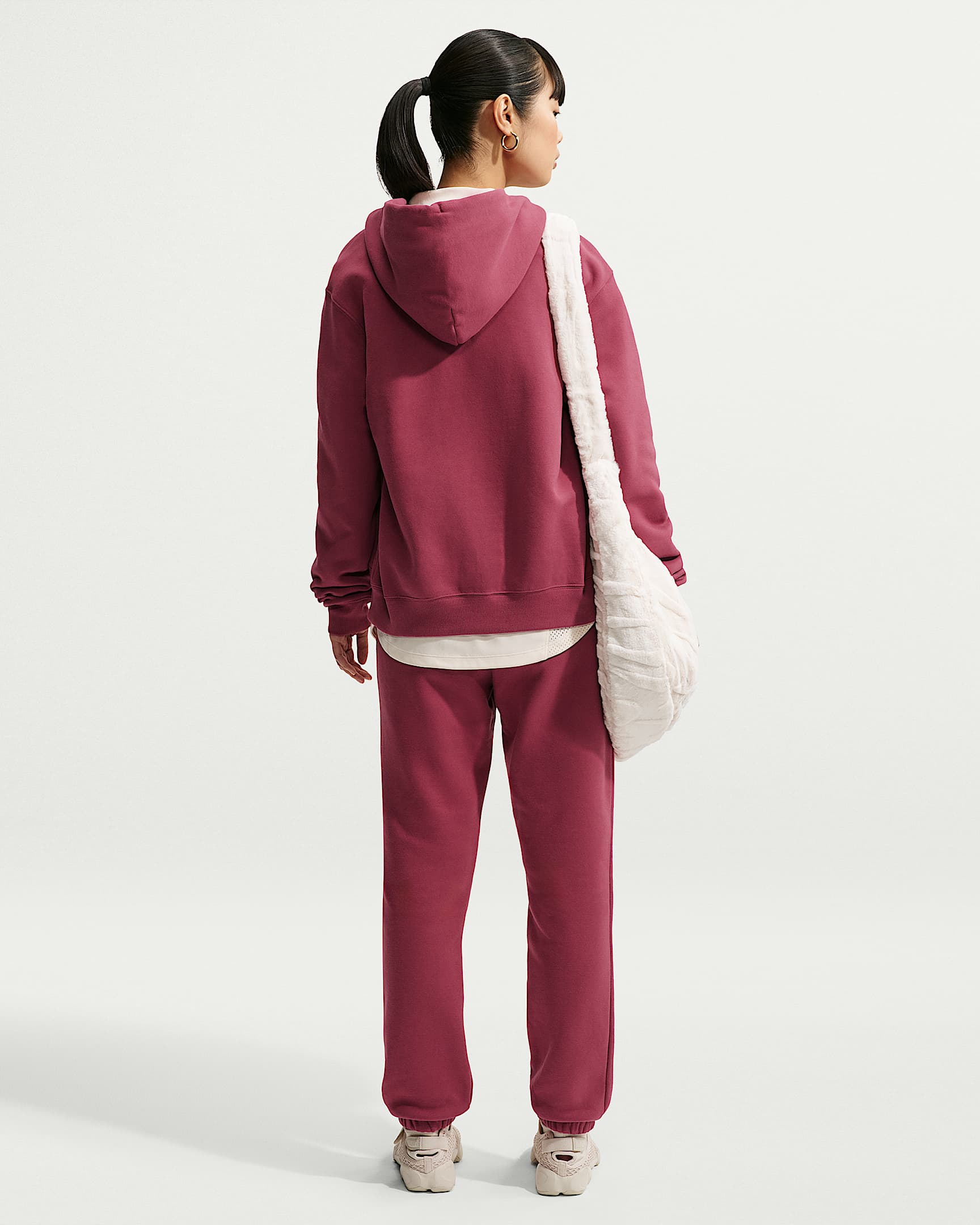 NIKE W NK STDO FLC MW STD FZ HDY PINK SMOKE/SAIL – Bild 5