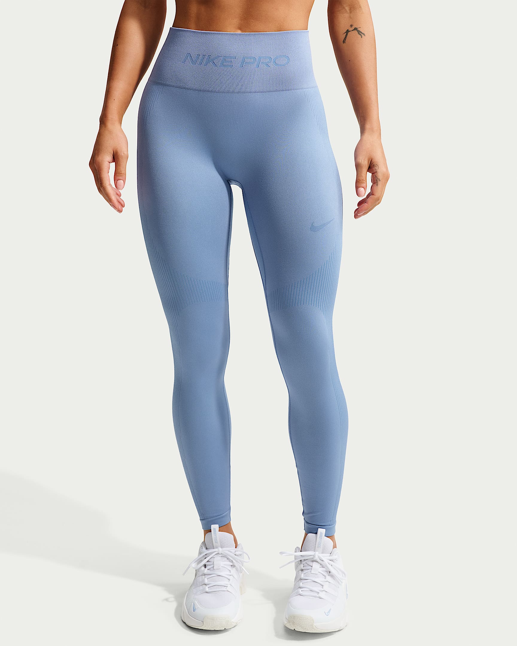 NIKE W NP DF SMLS HR 7/8 TIGHT WORK BLUE – Bild 2