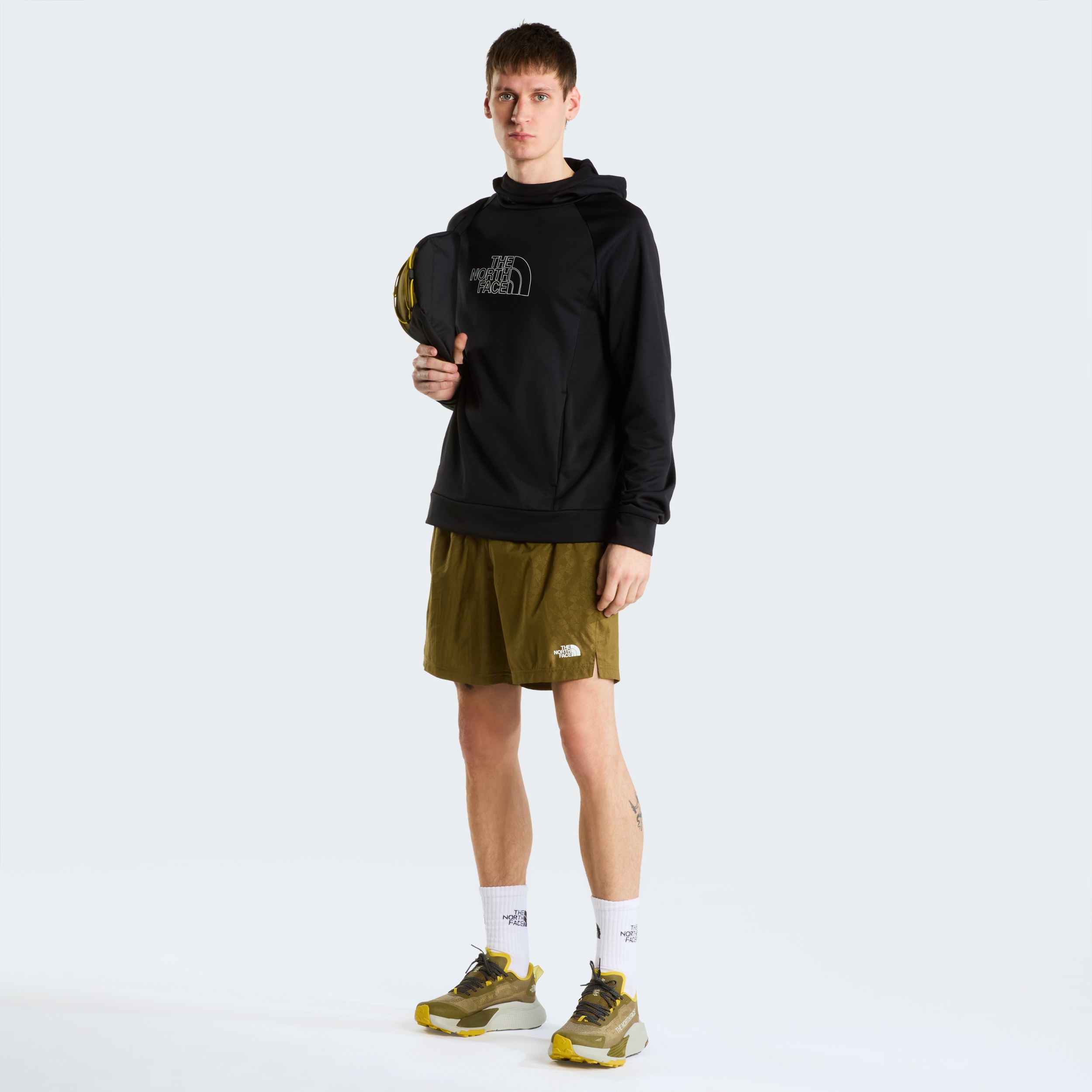 THE NORTH FACE M REAXION 2.0 HOODED SWEATER-G TNF BLACK DARK HEATHER – Bild 4