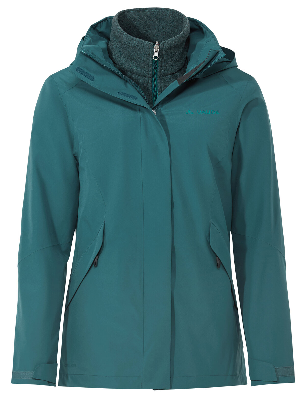 VAUDE Wo Rosemoor 3in1 Jacket II DARK FJORD GREEN
