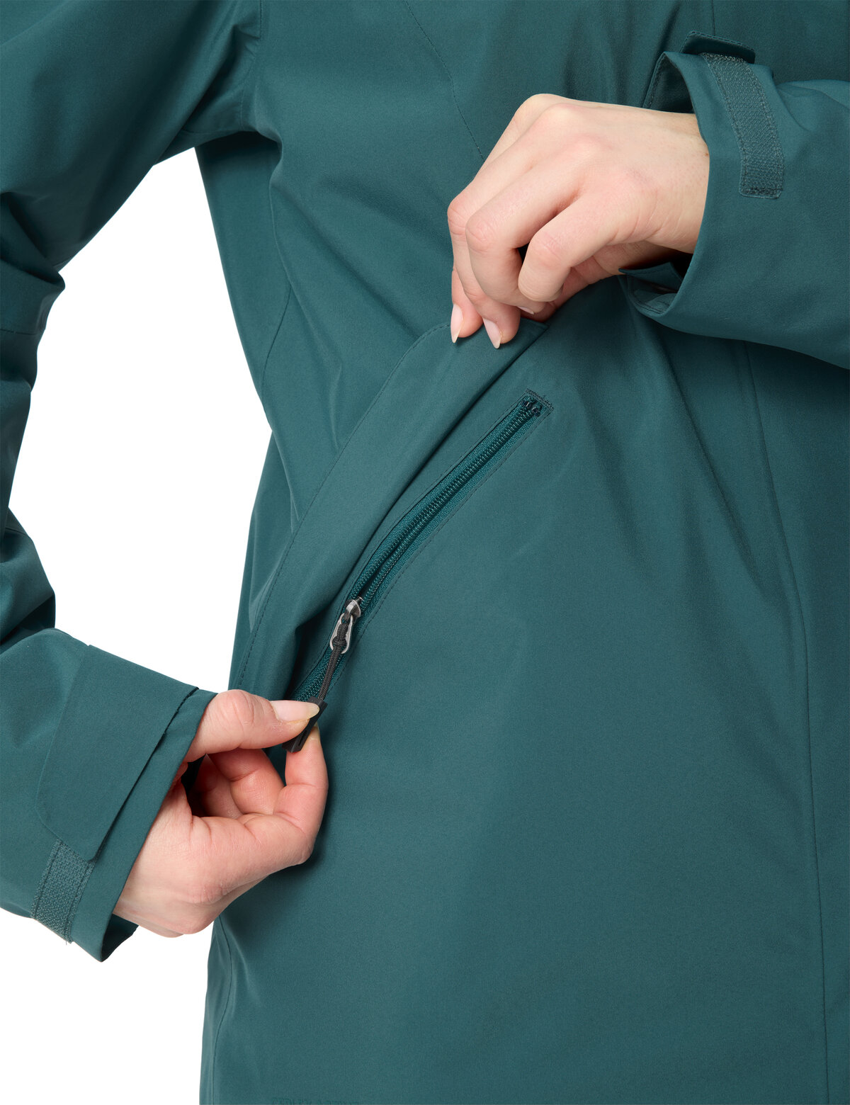 VAUDE Wo Rosemoor 3in1 Jacket II DARK FJORD GREEN – Bild 4