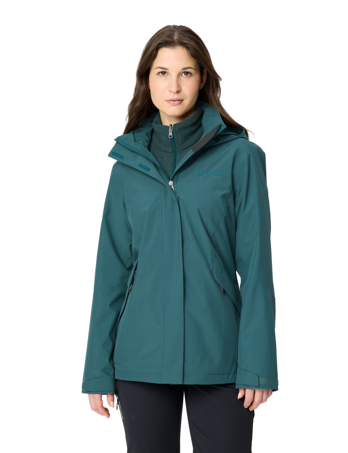 VAUDE Wo Rosemoor 3in1 Jacket II DARK FJORD GREEN – Bild 6