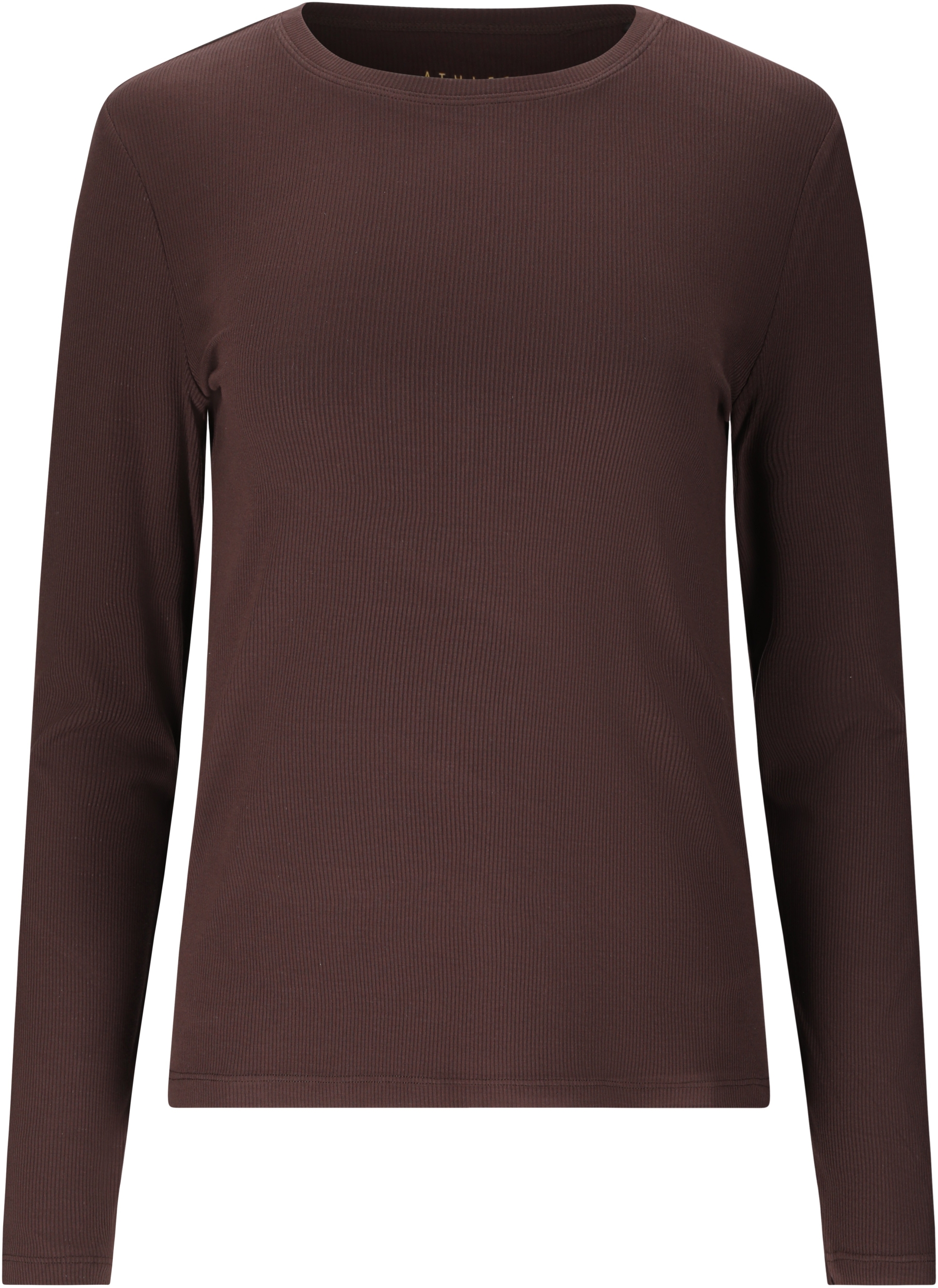 ATHLECIA Tinashe V2 W Rib LS Tee CHOCOLATE TORTE