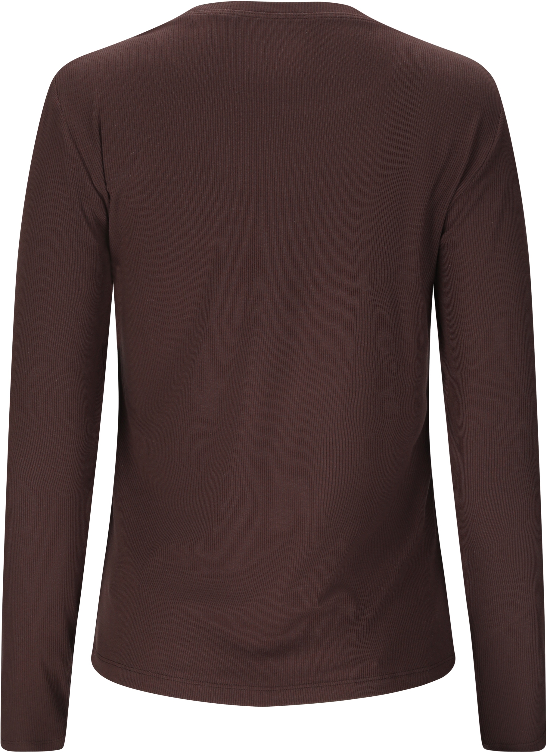 ATHLECIA Tinashe V2 W Rib LS Tee CHOCOLATE TORTE – Bild 2
