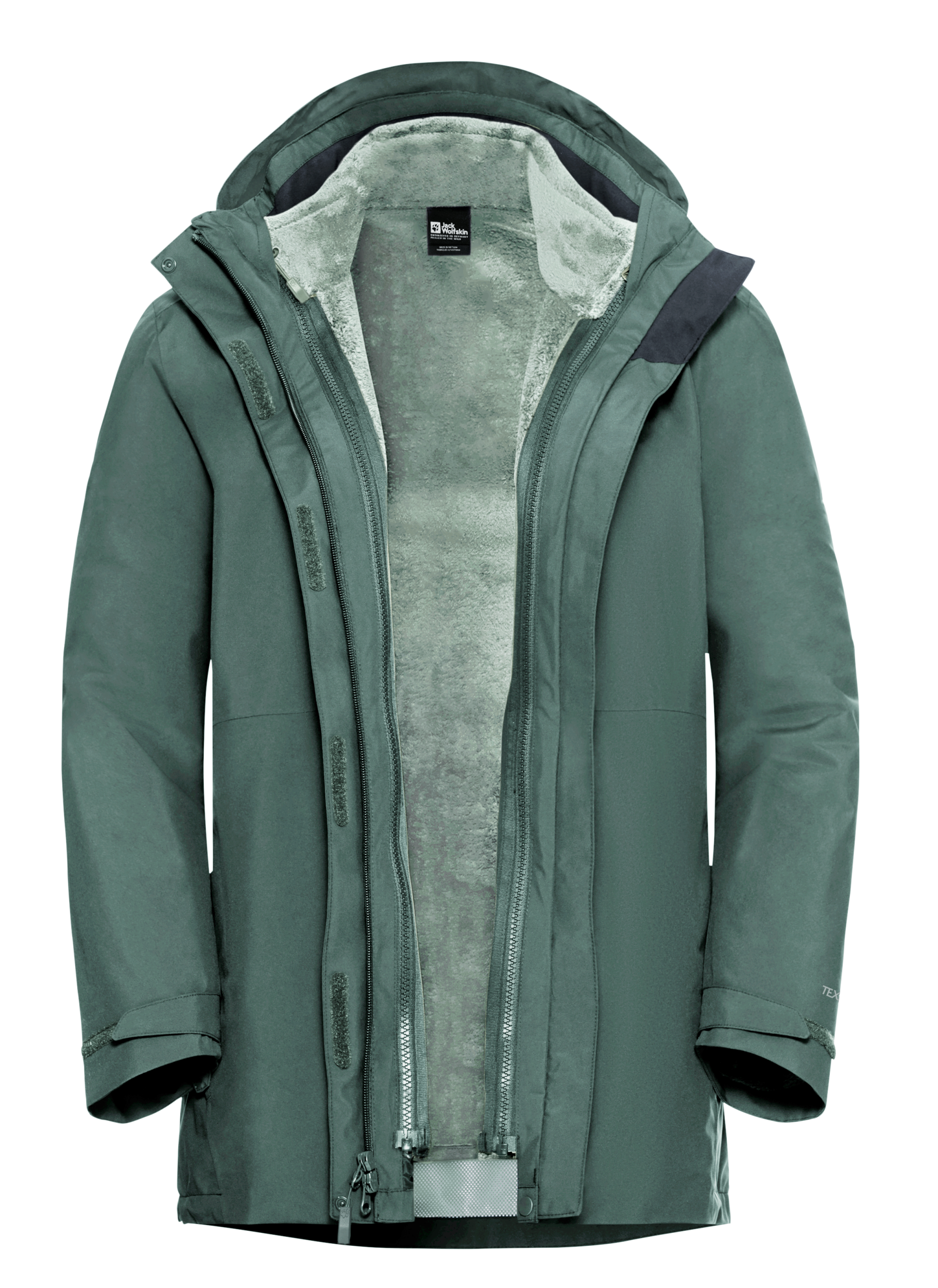 JACK WOLFSKIN ROTWAND 3IN1 JKT W SAGO PALM – Bild 2