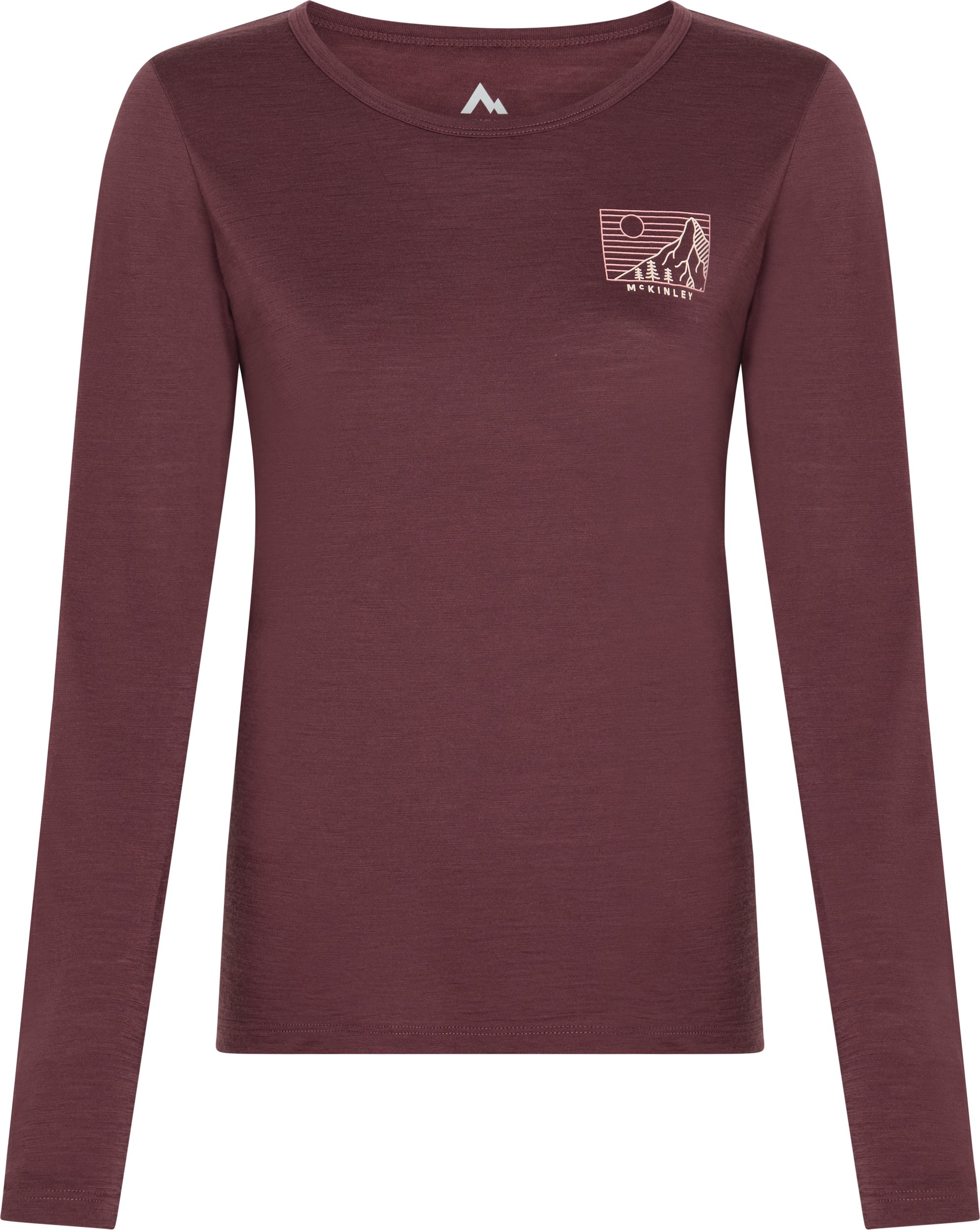 McKINLEY Da.-T-Shirt Shane IV LS W RED WINE