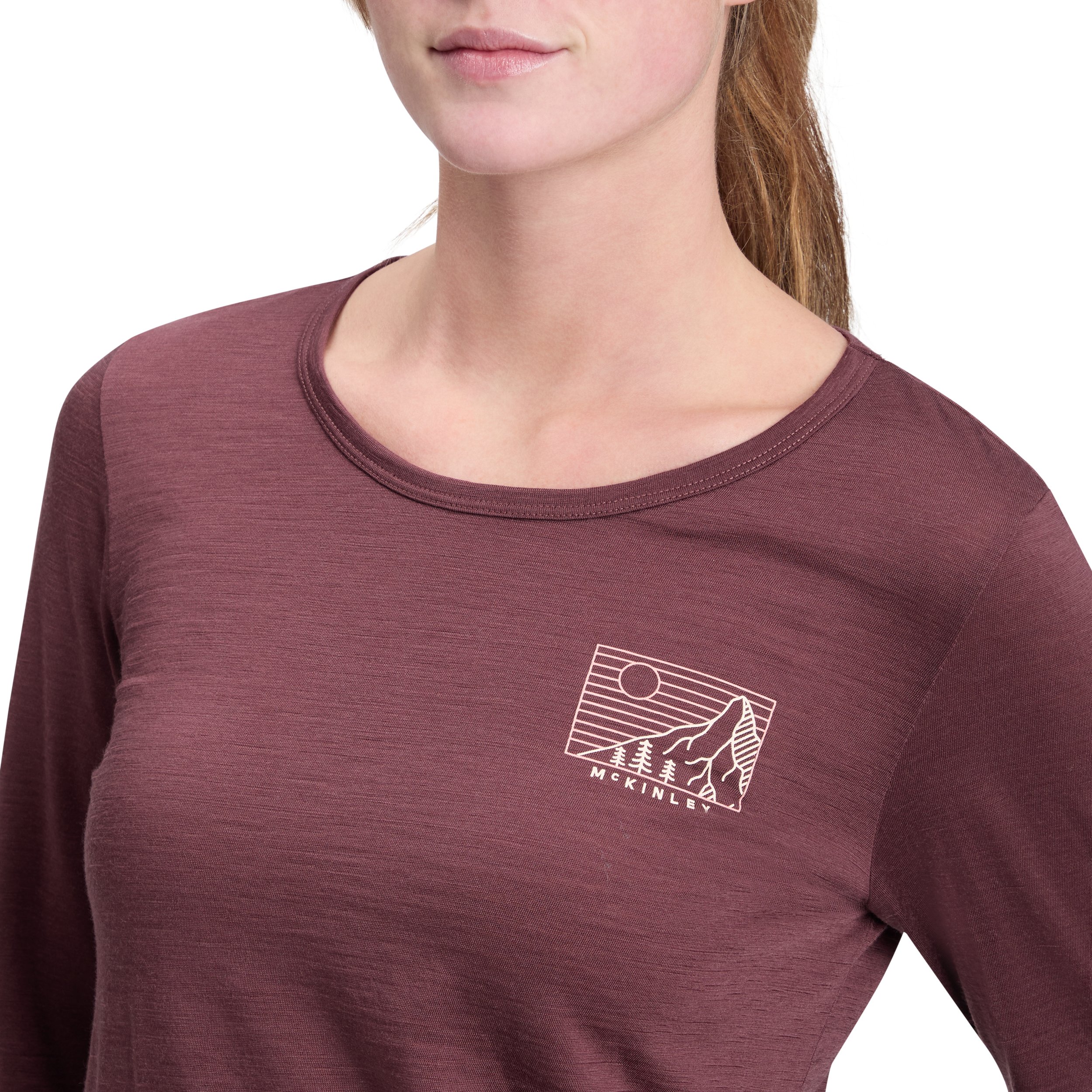 McKINLEY Da.-T-Shirt Shane IV LS W RED WINE – Bild 2