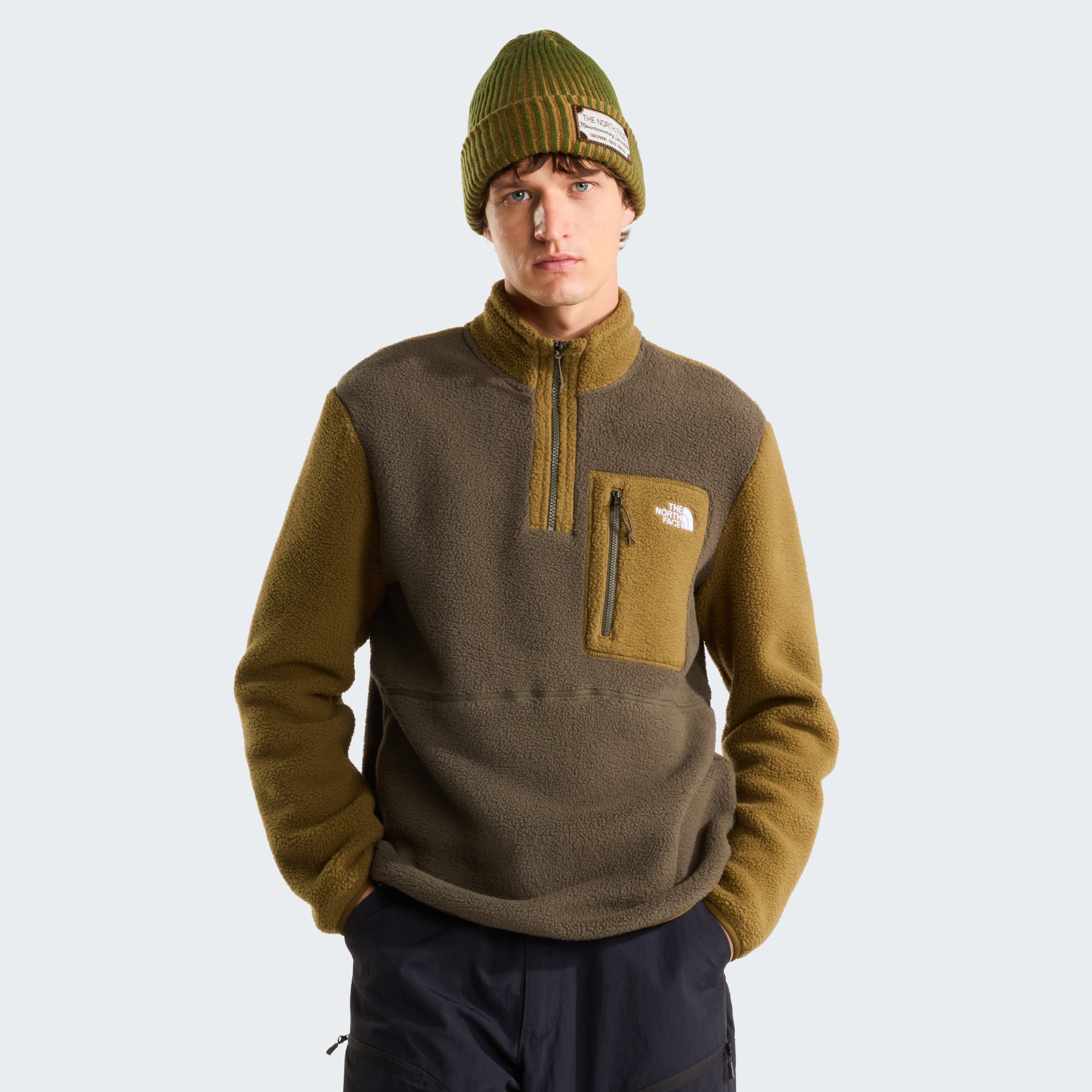 THE NORTH FACE M YUMIORI 1/4 ZIP NEW TAUPE GREEN/CARAWAY – Bild 3