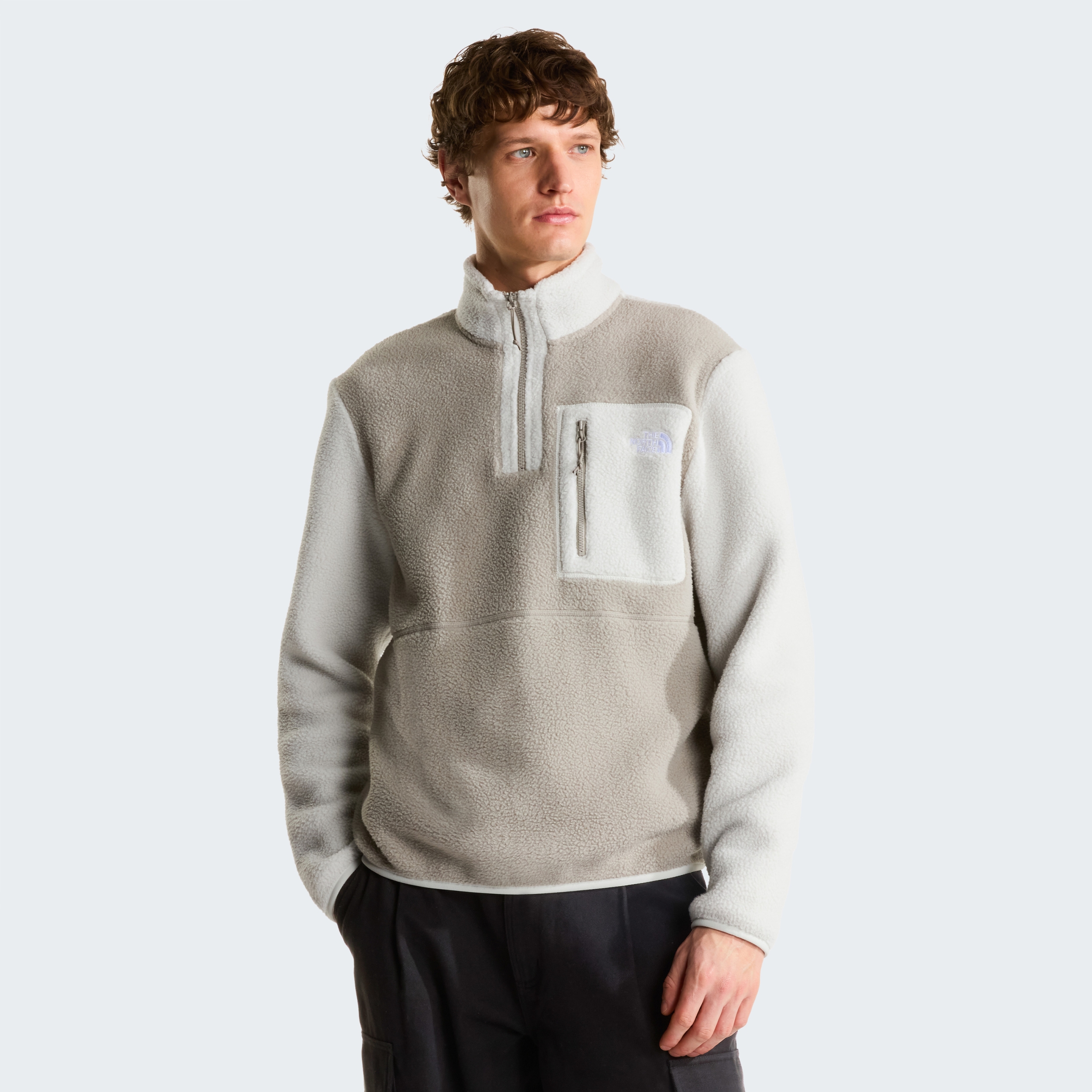 THE NORTH FACE M YUMIORI 1/4 ZIP STONE SLAB/CUMULUS CLOU – Bild 3