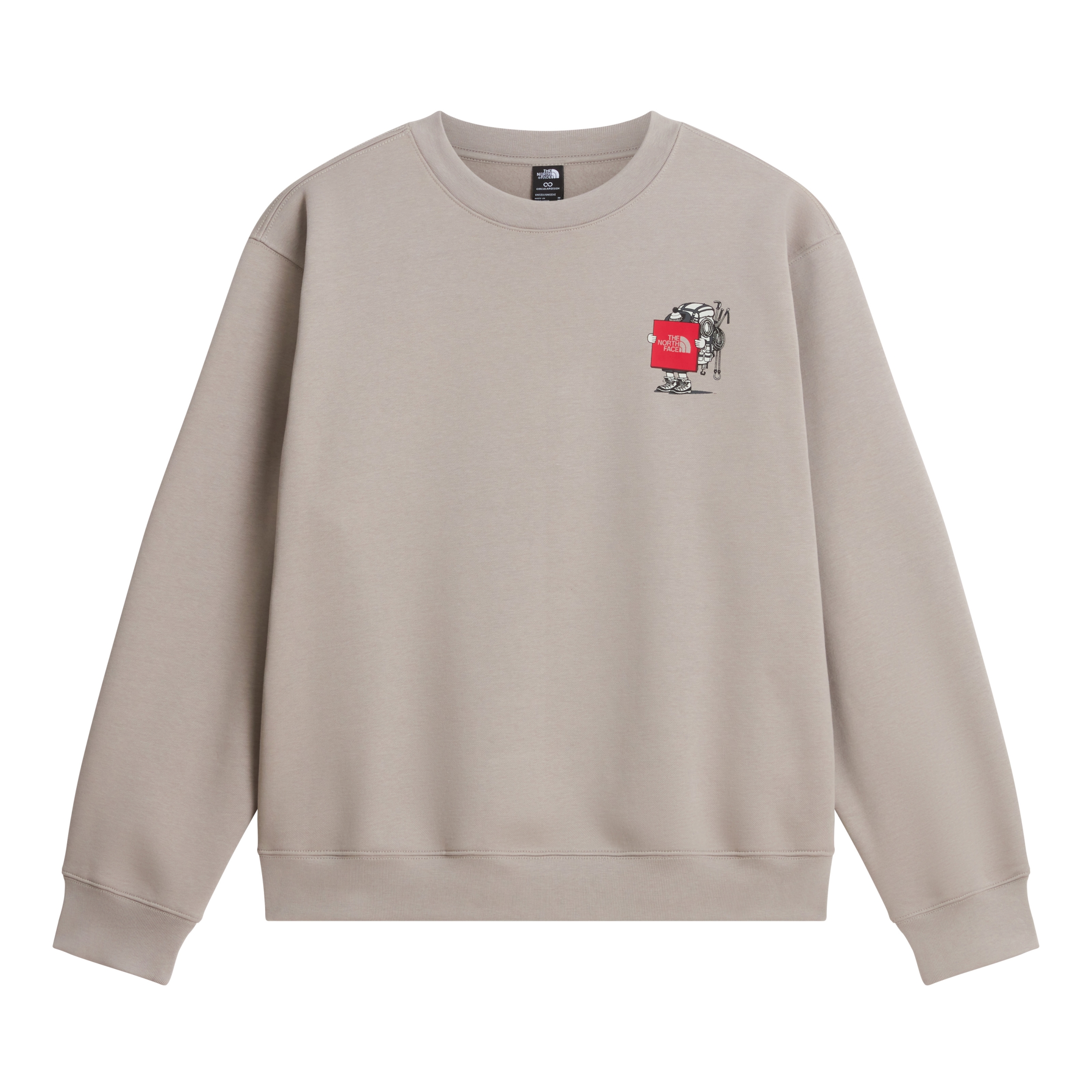 THE NORTH FACE U GEAR UP GET OUT RLX CREW-GRAPHIC STONE SLAB