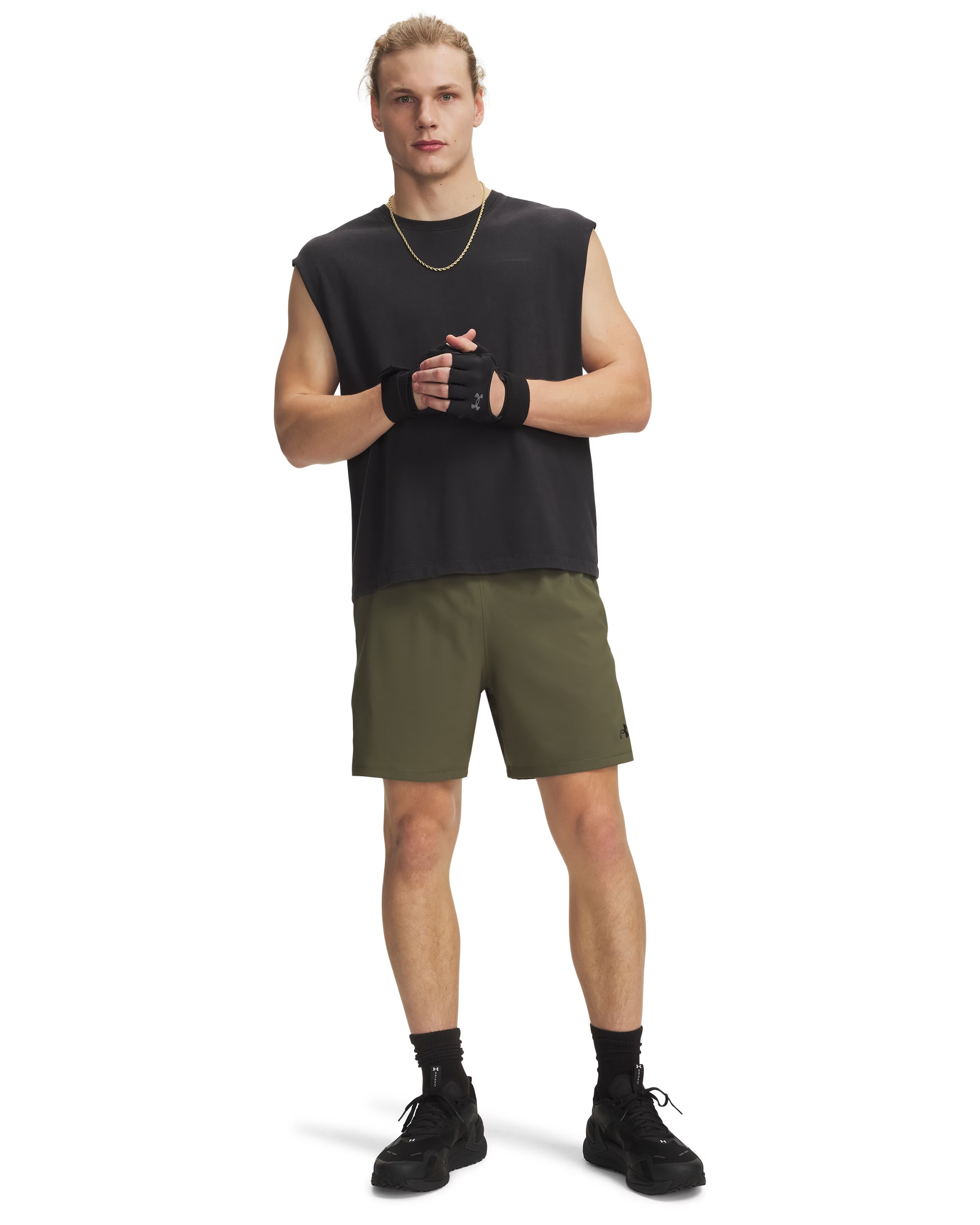 UNDER ARMOUR UA VANISH WOVEN SHORT DC MARINE OD GREEN – Bild 3