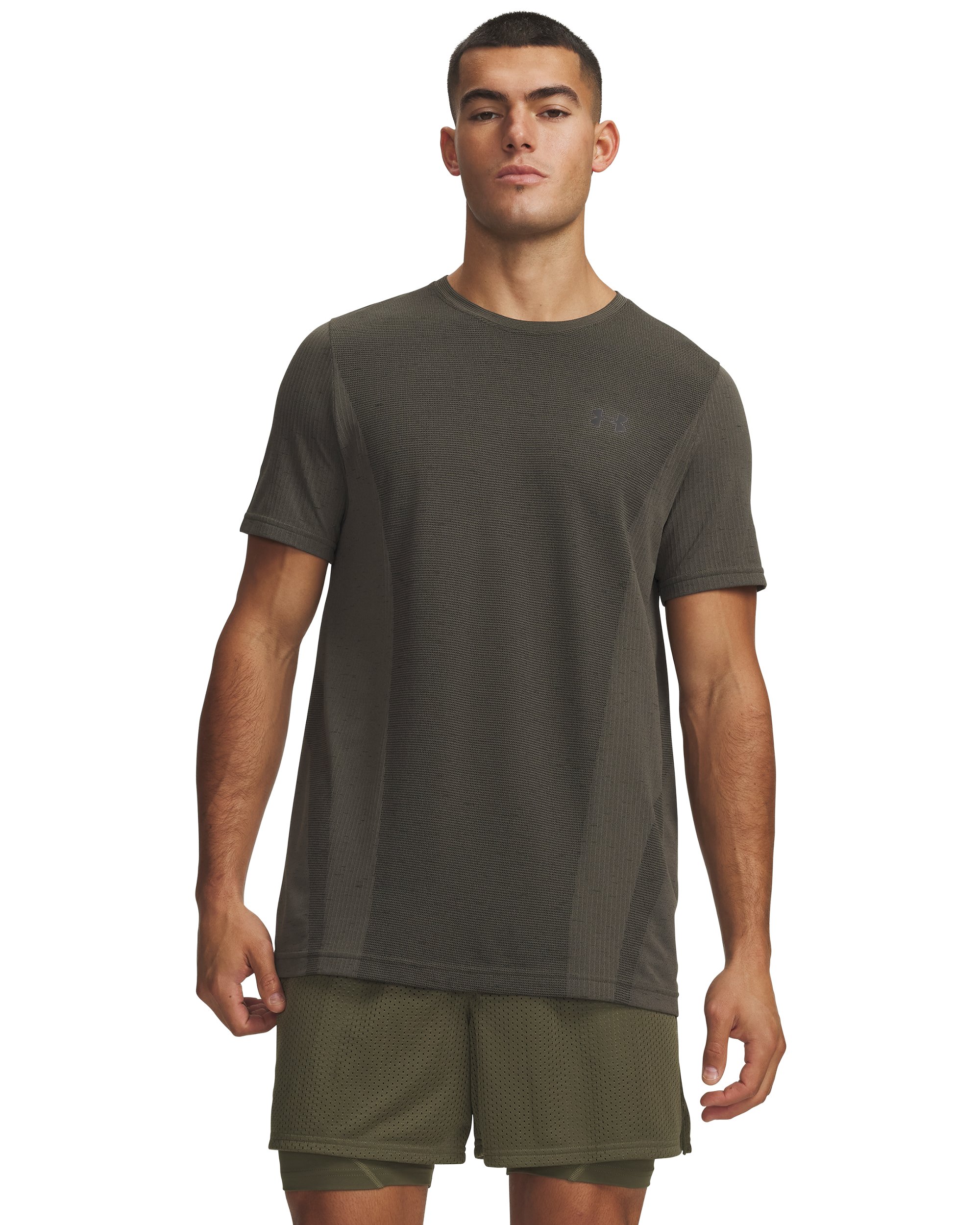UNDER ARMOUR VANISH SEAMLESS SS MARINE OD GREEN