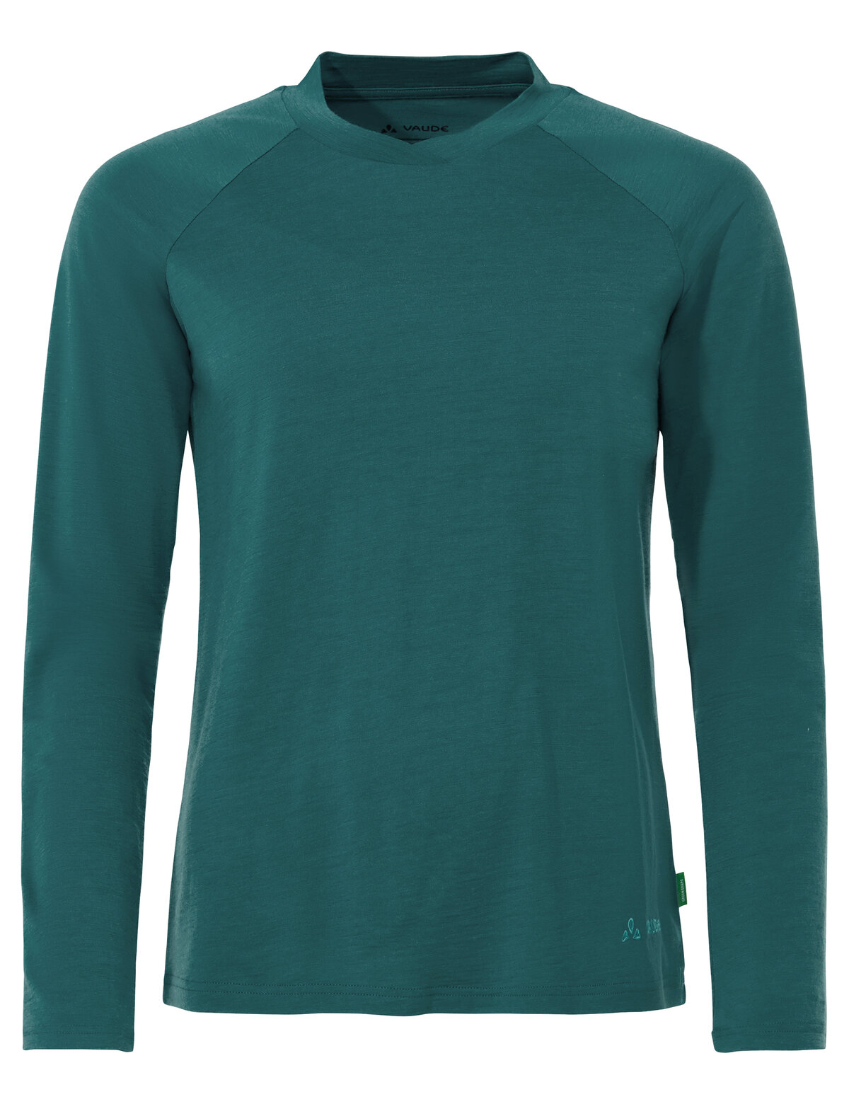 VAUDE Wo Essential Wool LS T-Shirt DARK FJORD GREEN
