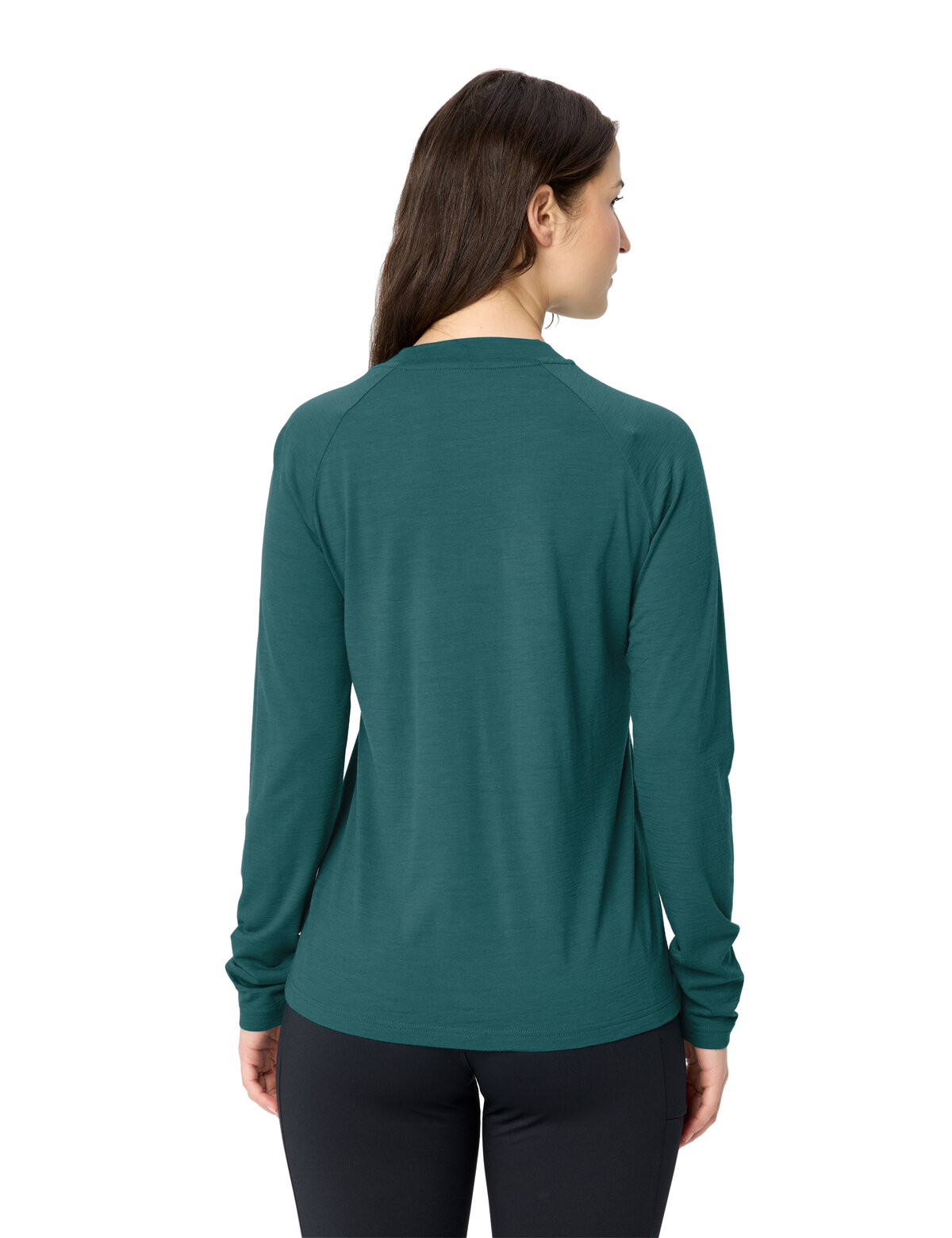 VAUDE Wo Essential Wool LS T-Shirt DARK FJORD GREEN – Bild 3