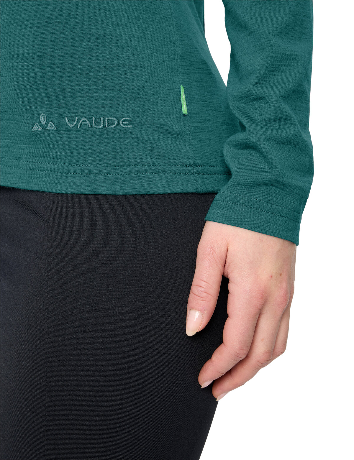 VAUDE Wo Essential Wool LS T-Shirt DARK FJORD GREEN – Bild 4