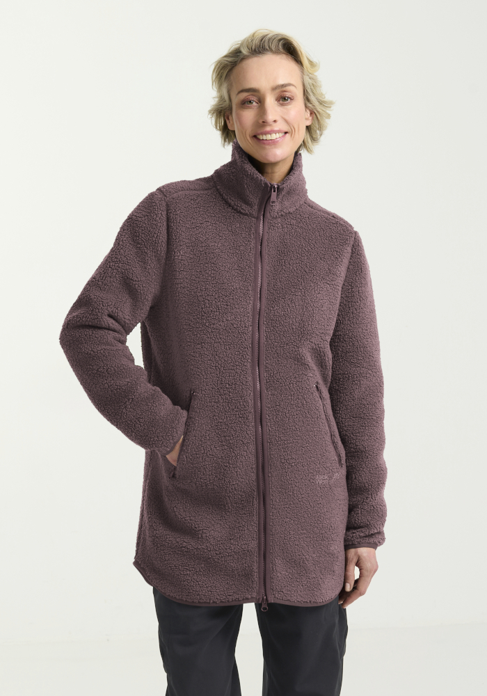 JACK WOLFSKIN HIGH CURL COAT W SHEER PLUM