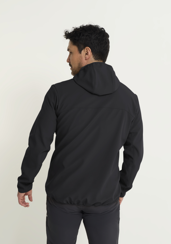 JACK WOLFSKIN WILD WINDS HOODED JKT M BLACK – Bild 2
