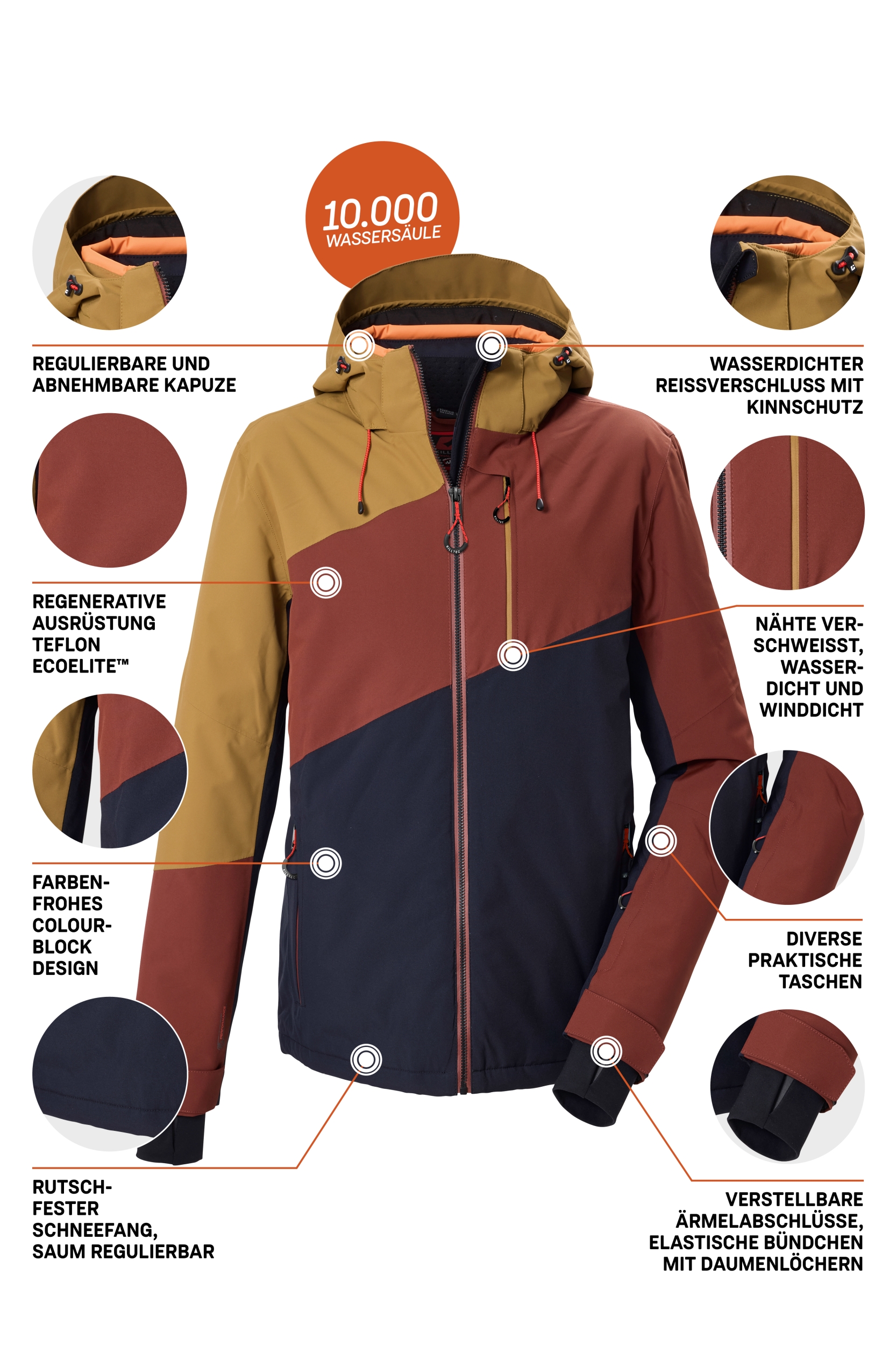KILLTEC KSW 89 MN SKI JCKT SENFGELB – Bild 6