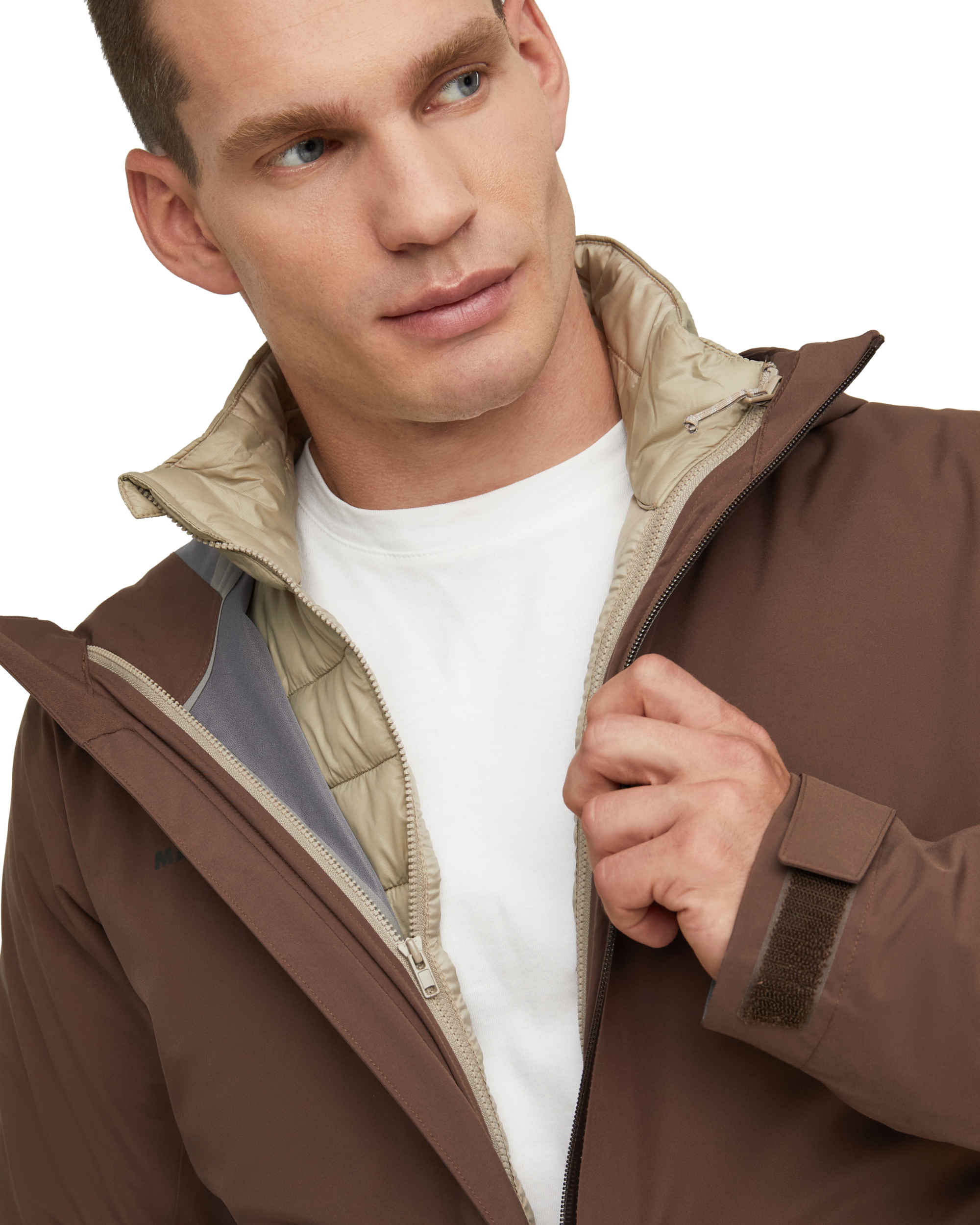 MAMMUT Linard Guide 3 in 1 HS Hooded Jacket Men SOIL-SABLUN – Bild 7