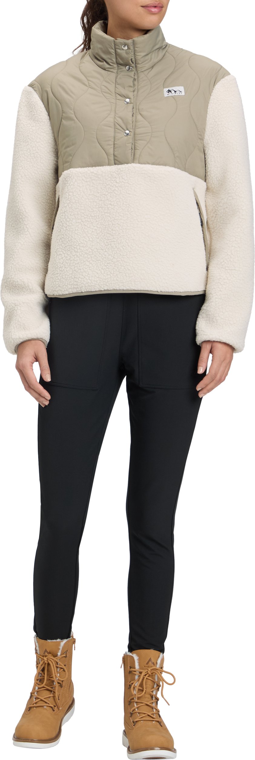 McKINLEY Da.-Pullover Fleur HS W GREY LIGHT/BROWN SMO – Bild 2