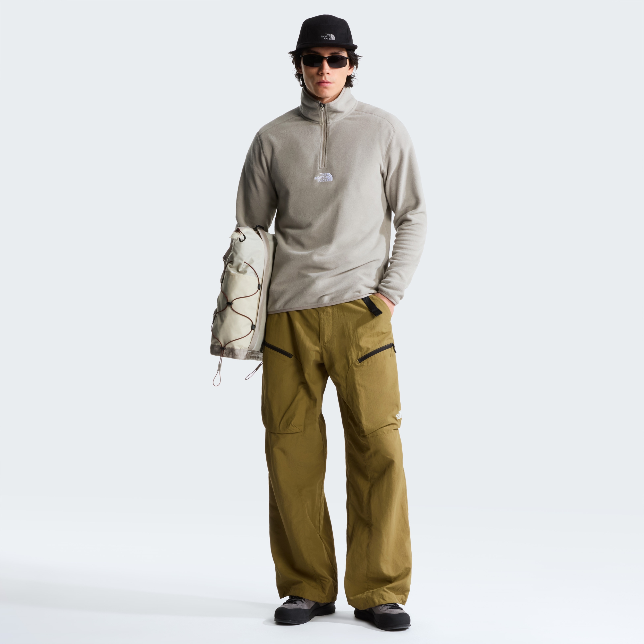 THE NORTH FACE M GLACIER 1/4 ZIP - EMBROIDERED LOGO STONE SLAB – Bild 4