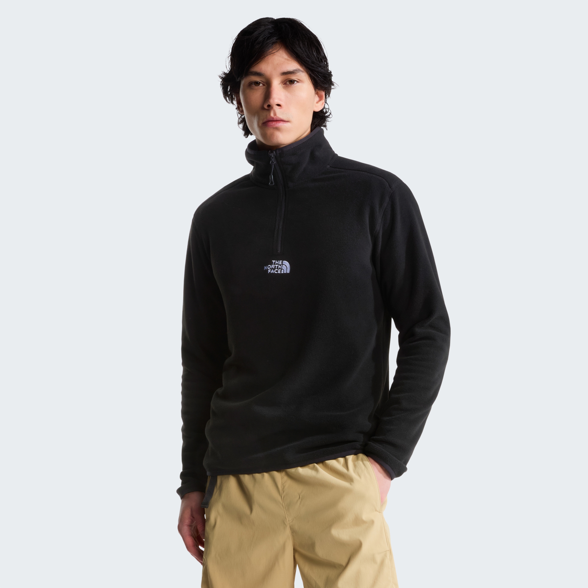 THE NORTH FACE M GLACIER 1/4 ZIP - EMBROIDERED LOGO TNF BLACK – Bild 3
