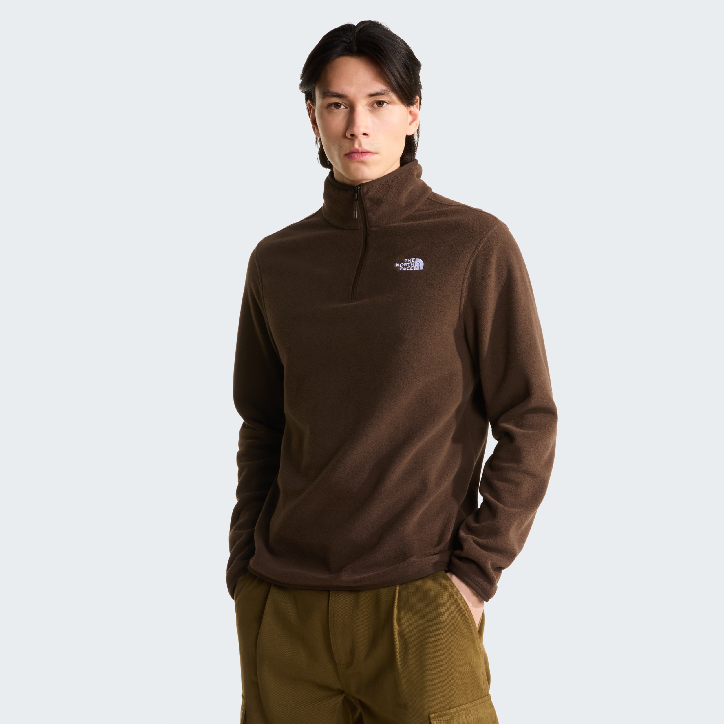 THE NORTH FACE M GLACIER FLEECE 1/4 ZIP JACKET DARK CHESTNUT – Bild 3