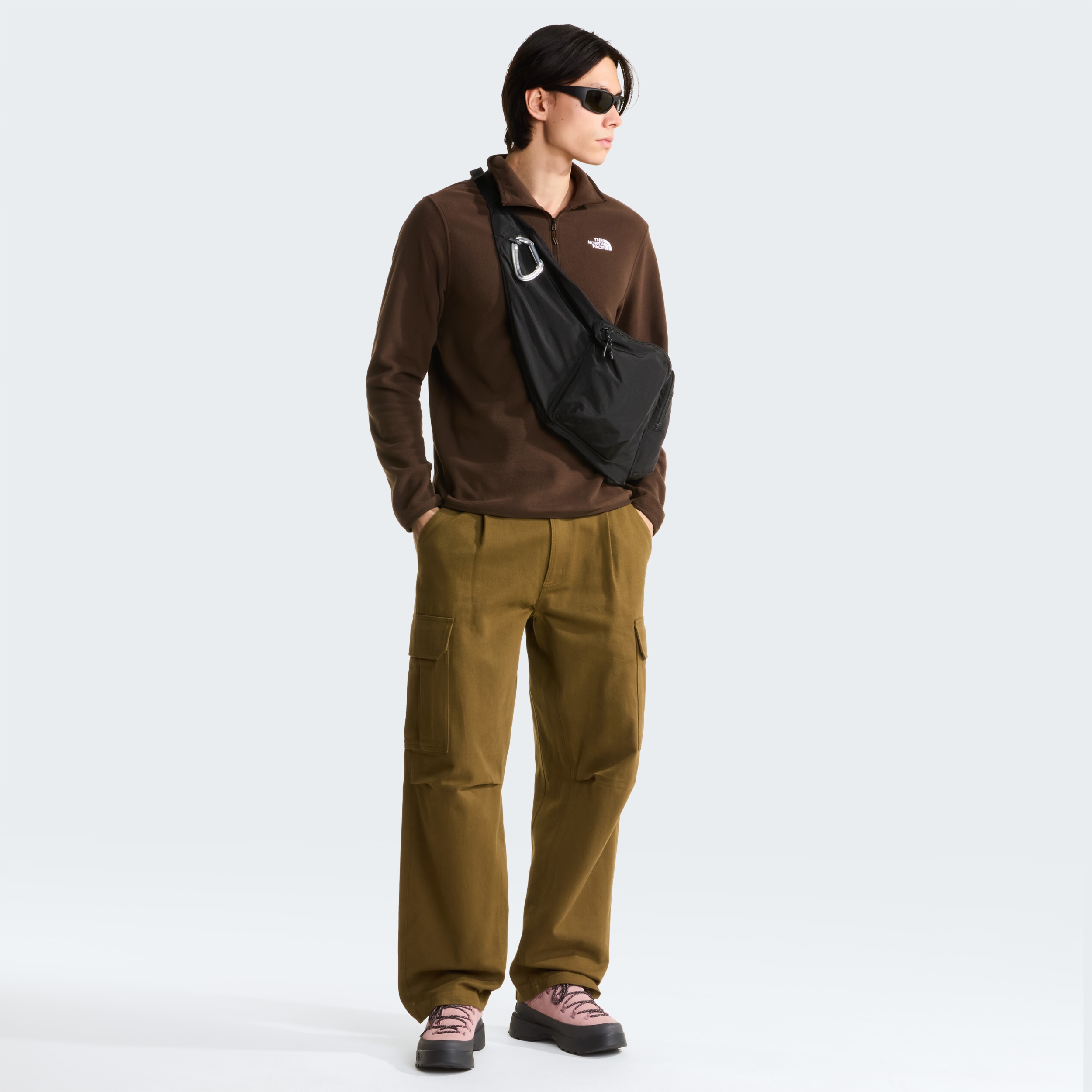 THE NORTH FACE M GLACIER FLEECE 1/4 ZIP JACKET DARK CHESTNUT – Bild 4